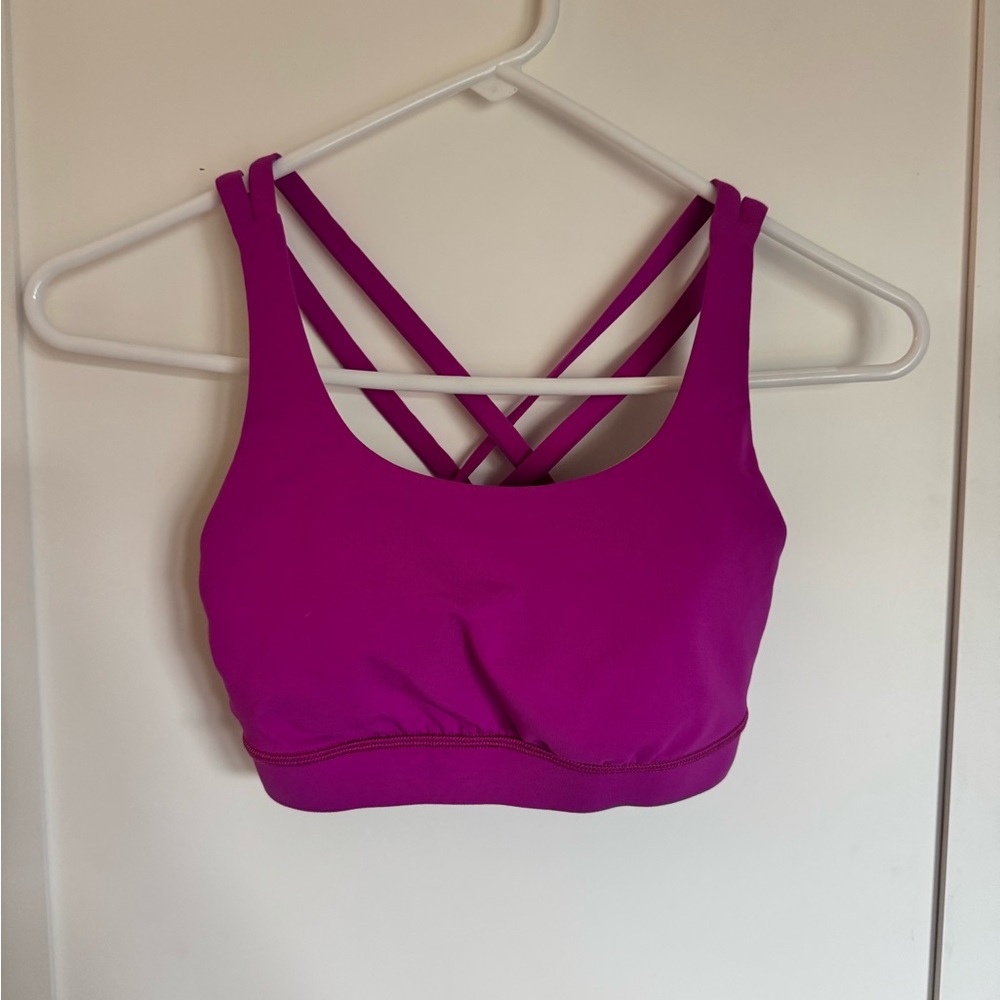 Women's Pink Strappy Lululemon  Sports Bra Size 4